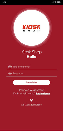 Android application Kiosk Shop screenshort