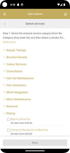 Halo Salon Screen 2