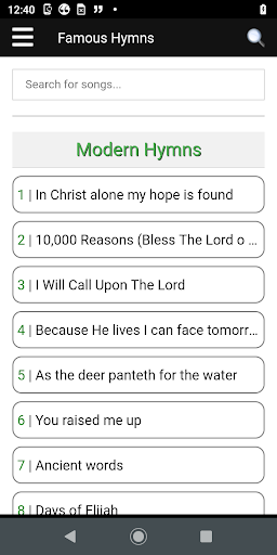 Modern & Ancient hymns offline Screenshot 1 - AppWisp.com