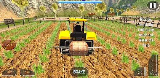 Real Tractor Farm Field 3D