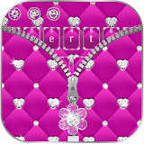 Pink Sparkle Zipper Girly Diamond Keyboard icon