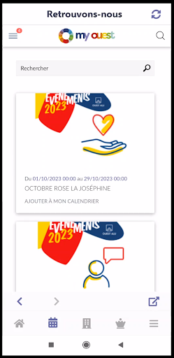 Android application My Ouest screenshort