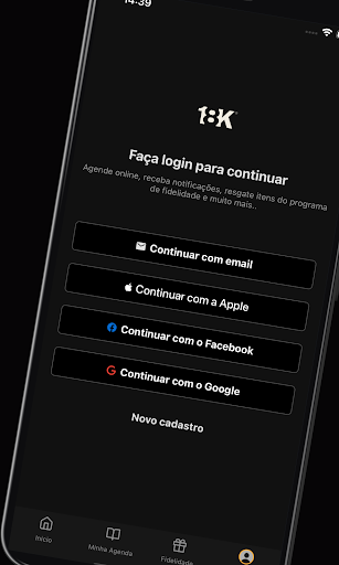 Android application Barbearia 18k screenshort