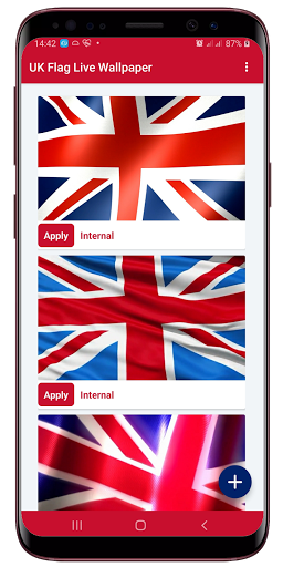 Android application UK Flag Live Wallpaper screenshort