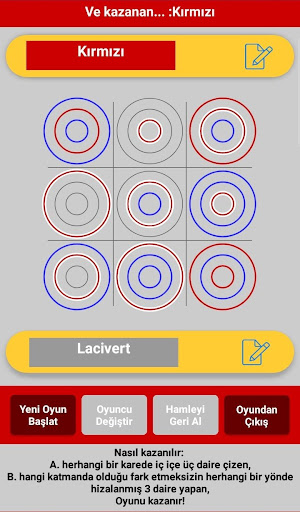 Android application 3 Yönlü Tic Tac Toe screenshort