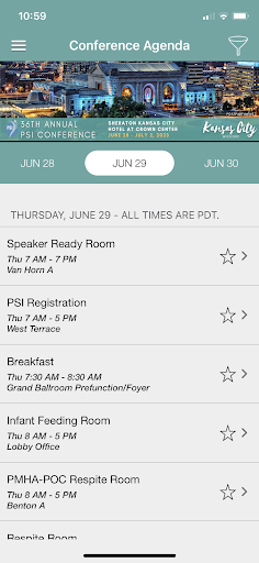 Android application PSI Conference 2023 screenshort