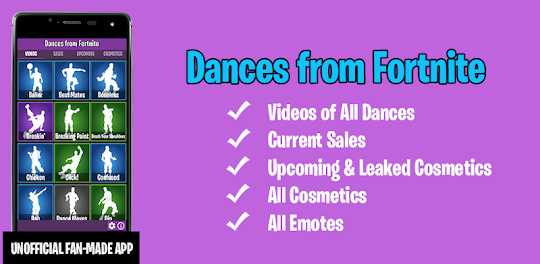 Dances from Fortnite