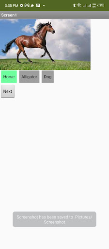 Android application Guess the Animal screenshort