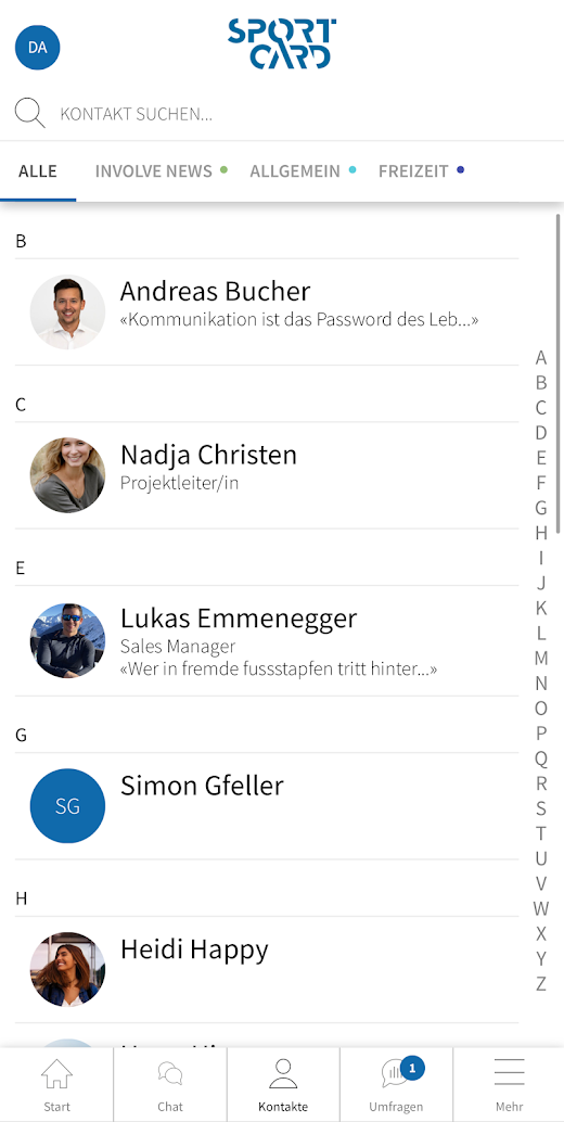 Android application MySporty screenshot