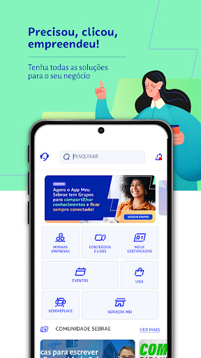 Android application Meu SEBRAE screenshort