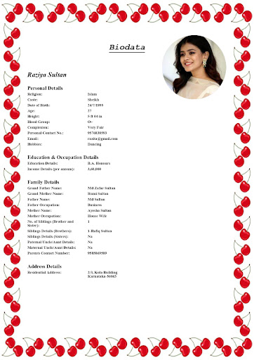 Muslim Marriage Biodata Maker Screen 2