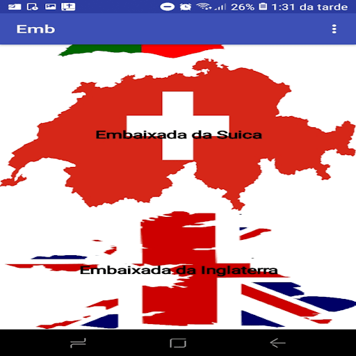 Android application Mundo nas Mãos screenshort