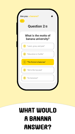 Are you a banana? Screen 2