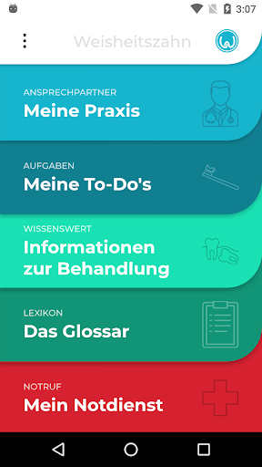Android application Weisheitszahn App screenshort