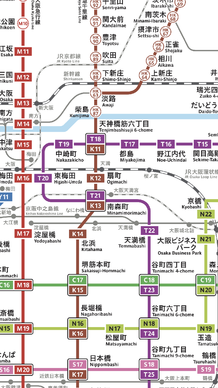 Android application 大阪地鐵路線圖 screenshort