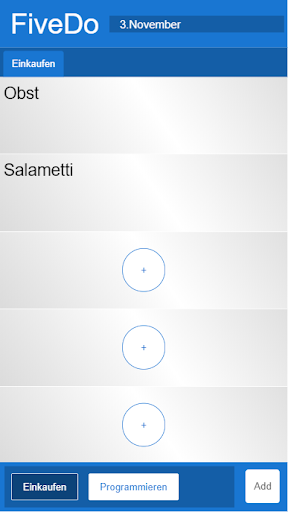 Android application FiveDo screenshort