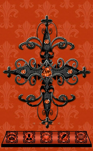 Orange Gothic Cross Go Launche Screen 2