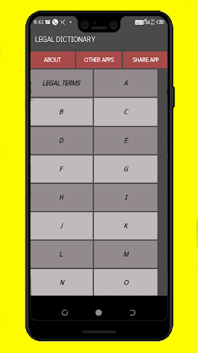 Android application Legal Dictionary screenshort