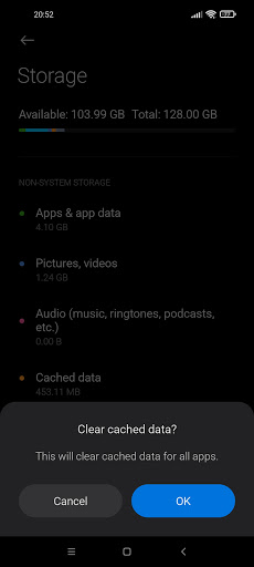 MIUI Cache Clear Screen 2