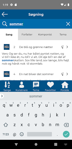 Højskolesangbogen Screen 3