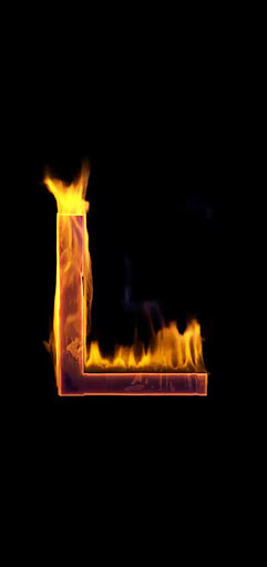 Fire Letter L Live Wallpaper Screen 2