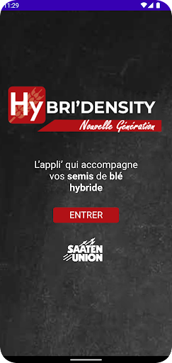 Android application Hybri'density screenshort