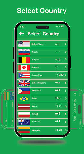 Android application Temporary Phone Number screenshort