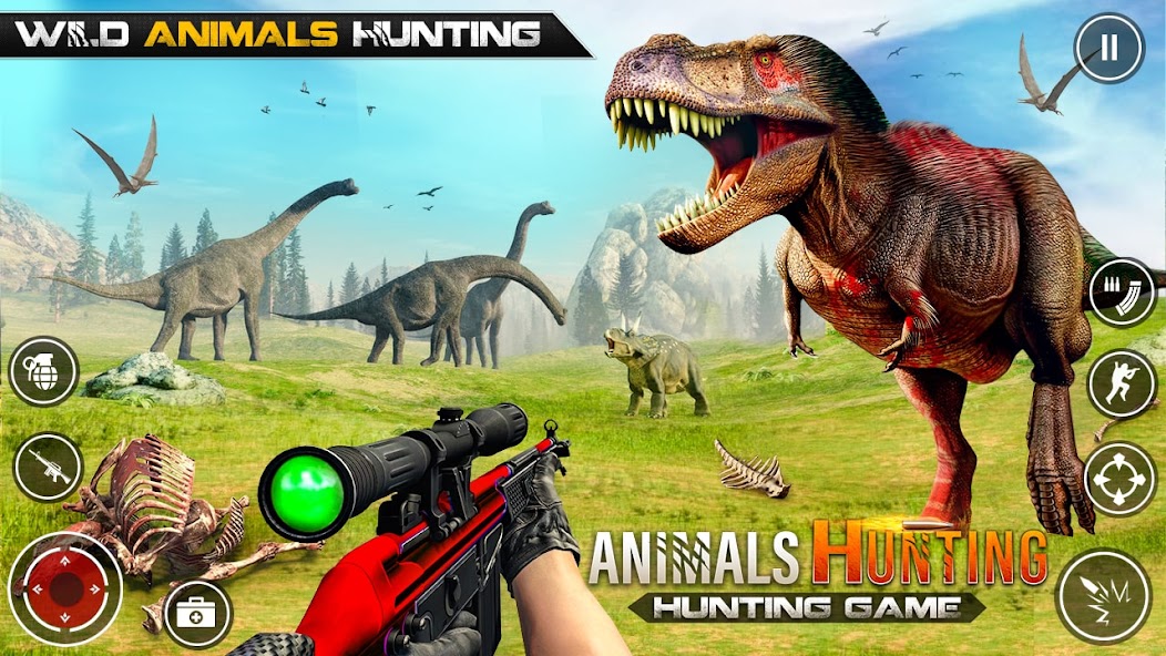 Dinosaur Hunting Gun Games 1.40 APK + Mod (Unlimited money) for Android