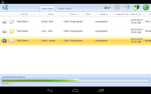 Symbility Mobile Claims Screen 2