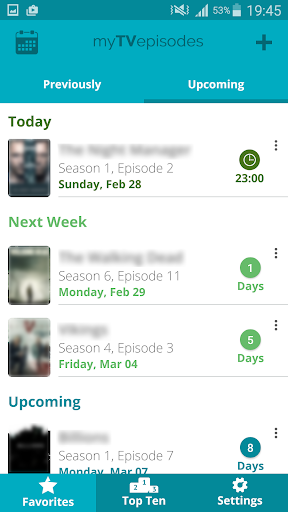 Android application My TV Episodes screenshort