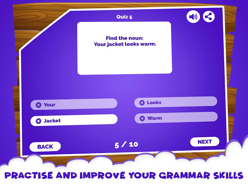 Noun English Grammar Kids Quiz Screen 3