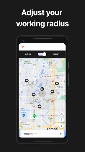 Android application Express Ride Driver app screenshort