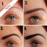 Eyebrow makeup tutorial DIY icon
