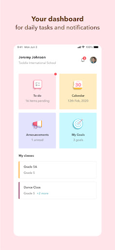 Screenshot of Toddle Student