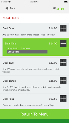 Picasso Pizza WF17 Screen 2