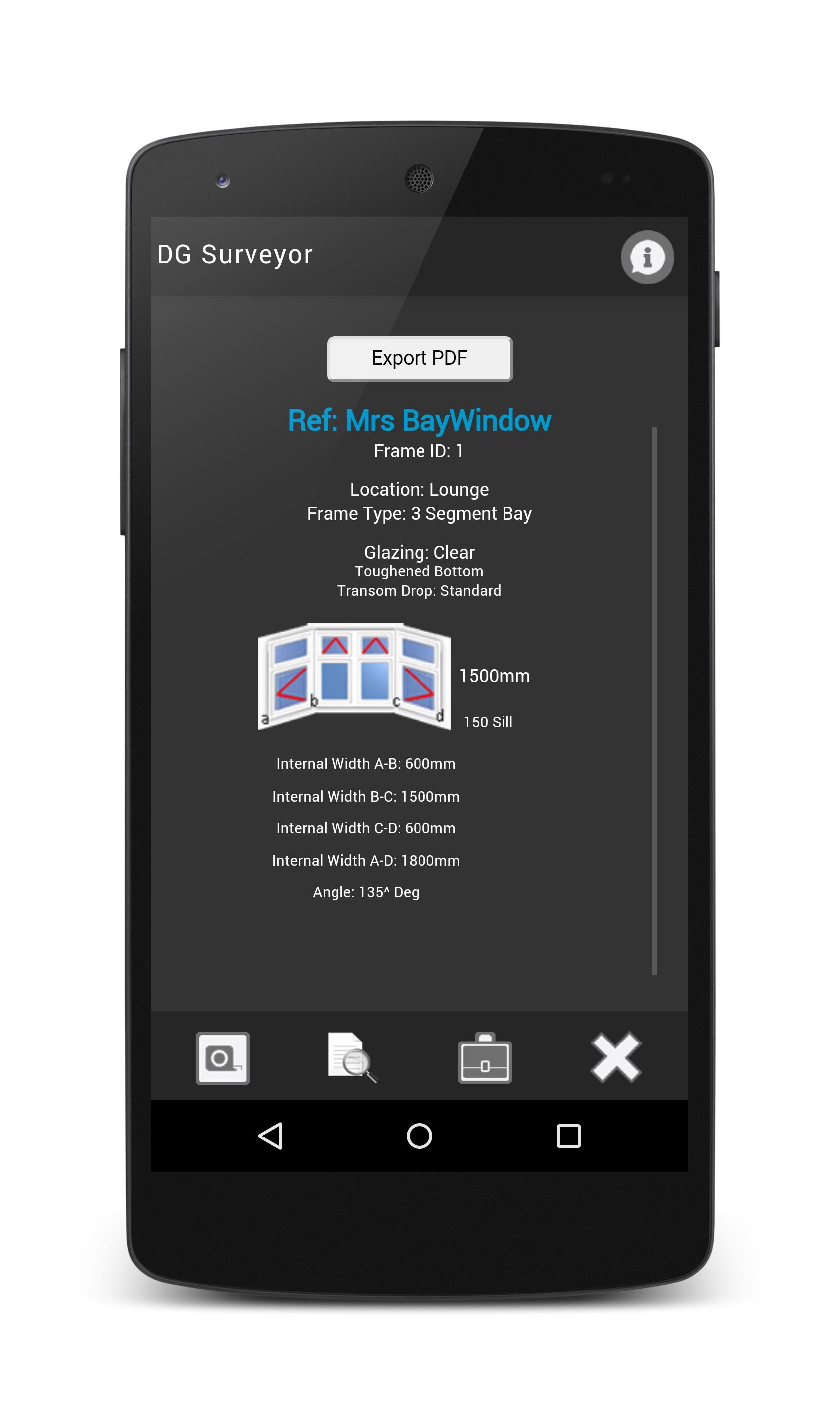 Android application DG Surveyor screenshort