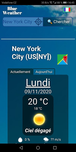 Blue weather forecast app