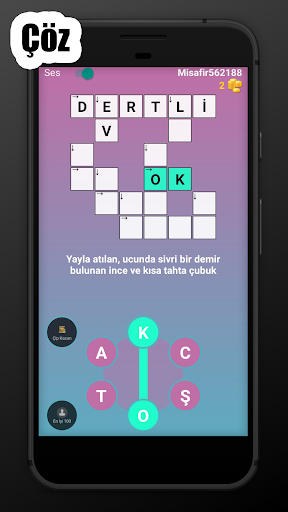 Android application Turkish Crossword Puzzle screenshort