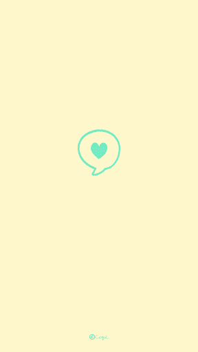 Android application 카카오톡 테마 - 심플 말풍선 하트_옐로민트 screenshort