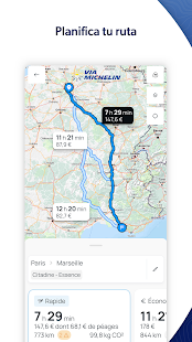 ViaMichelin GPS، الخرائط، لقطة شاشة لحركة المرور