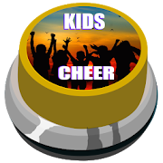 Kids cheer sound button, hear children cheering