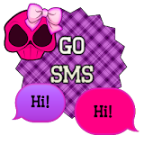 GO SMS - Girly Skulls 8 icon
