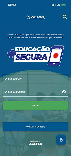 Android application Educação + Segura screenshort