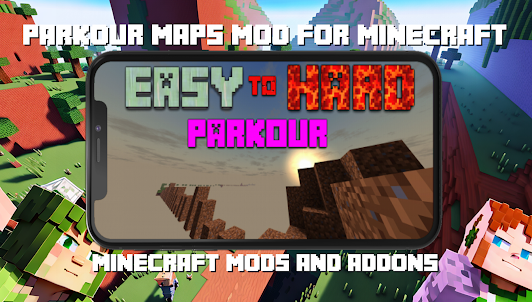 Parkour maps mod for Minecraft