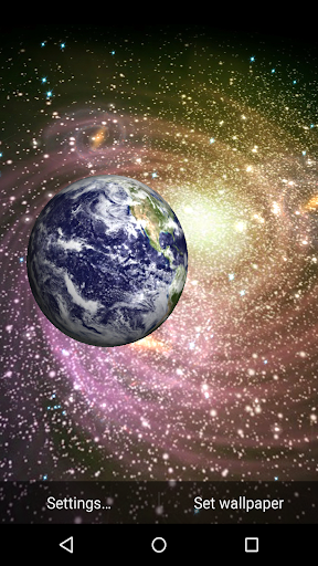 3D Galaxy Live Wallpaper Screen 2