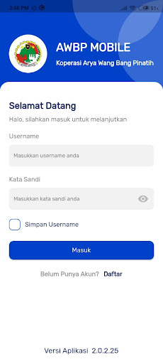 Android application AWBP MOBILE screenshort