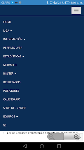 Liga Venezolana de Béisbol Screen 3