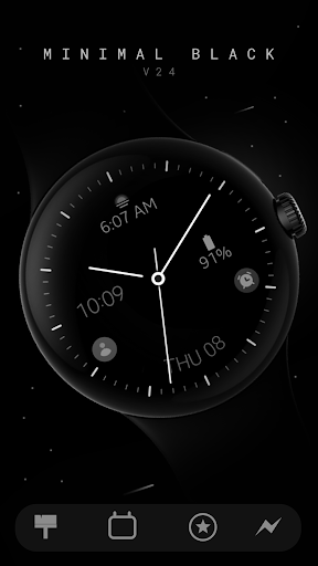 Minimal black v24 watch face Screen 2