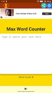 Max Word Counter : App