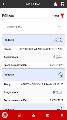 Lizaso Seguros App Screen 3